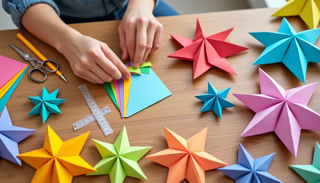 apprenez à créer de magnifiques étoiles en papier grâce à notre guide étape par étape, facile et détaillé, idéal pour décorer votre intérieur ou vos événements.