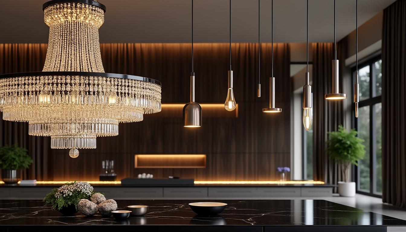 découvrez les différences entre lustres et suspensions, et apprenez comment choisir l'éclairage idéal pour votre intérieur.