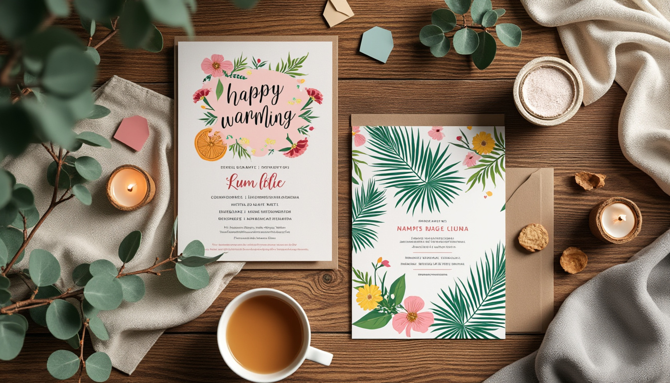 découvrez 15 idées originales pour créer des invitations de crémaillère mémorables et surprenez vos invités avec style et créativité pour une fête inoubliable 🎉.