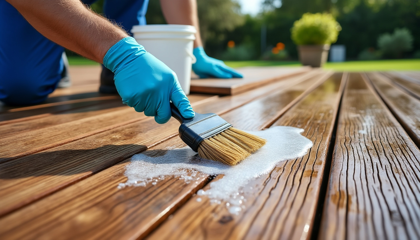 découvrez comment nettoyer efficacement votre terrasse en bois avec notre guide pratique utilisant l'acide oxalique pour un résultat impeccable et durable.