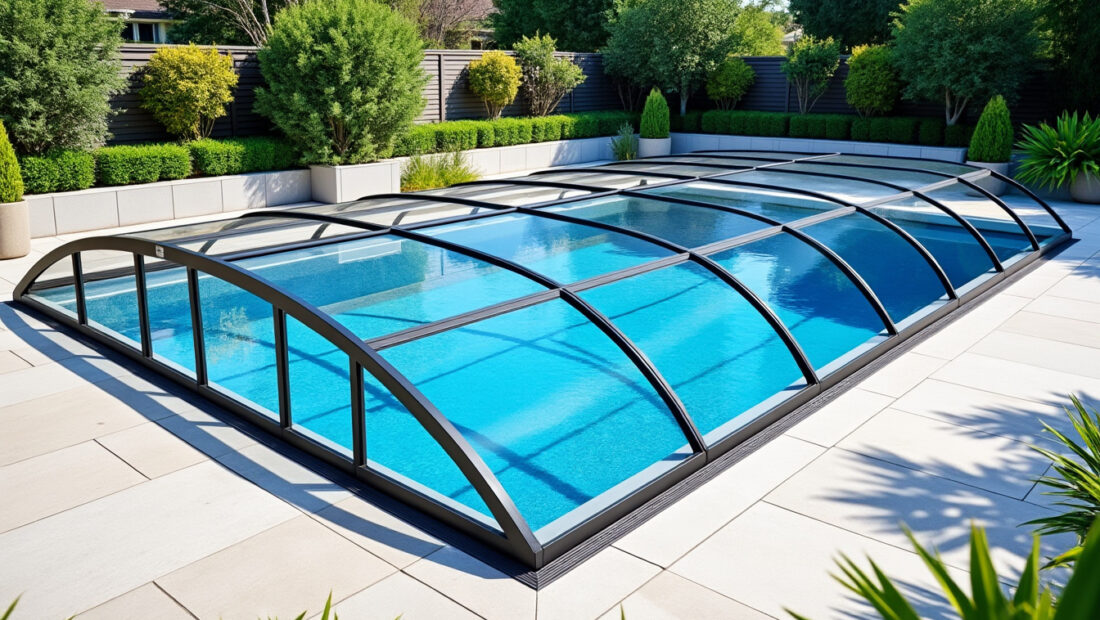 découvrez notre ensemble complet pour abri de piscine, la solution idéale pour protéger votre bassin facilement et en toute sécurité toute l'année.