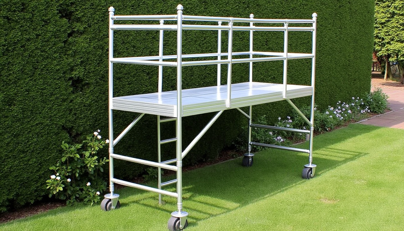 découvrez l'échafaudage roulant garden'up by centaure, alliant mobilité et sécurité pour faciliter l'entretien de votre jardin et valoriser vos espaces verts en toute sérénité.