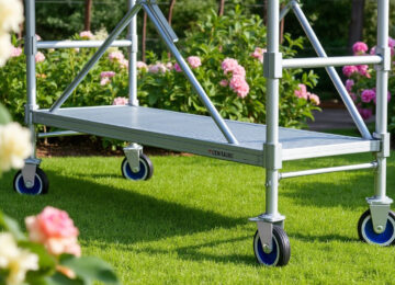 découvrez l'échafaudage roulant garden'up by centaure, alliant mobilité et sécurité pour faciliter l'entretien de vos espaces verts en toute sérénité.