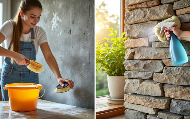 découvrez notre guide pratique pour nettoyer efficacement vos murs en pierre, que ce soit à l'intérieur ou à l'extérieur, et redonnez-leur tout leur éclat facilement.