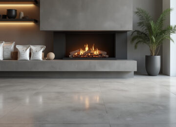 kit béton ciré pour cheminée et poêle, prêt à l'emploi, couvrant une surface de 2m² à 10m². facile à appliquer pour un rendu moderne et durable.