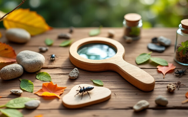 découvrez la loupe en bois, un outil ludique et éducatif parfait pour éveiller la curiosité des petits explorateurs. idéal pour apprendre en s'amusant et observer la nature de près.