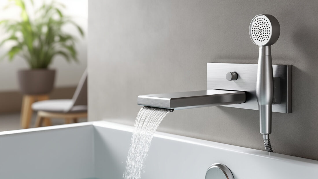 découvrez le mitigeur mural nanotech pour baignoire, équipé d'une douchette intégrée pour un confort optimal et un design moderne. facile à installer, il allie fonctionnalité et esthétisme pour votre salle de bain.