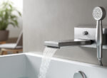 découvrez le mitigeur mural nanotech pour baignoire, équipé d'une douchette intégrée pour un confort optimal et un design moderne. facile à installer, il allie fonctionnalité et esthétisme pour votre salle de bain.