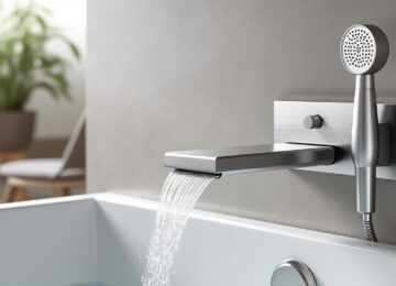 découvrez le mitigeur mural nanotech pour baignoire, équipé d'une douchette intégrée pour un confort optimal et un design moderne. facile à installer, il allie fonctionnalité et esthétisme pour votre salle de bain.