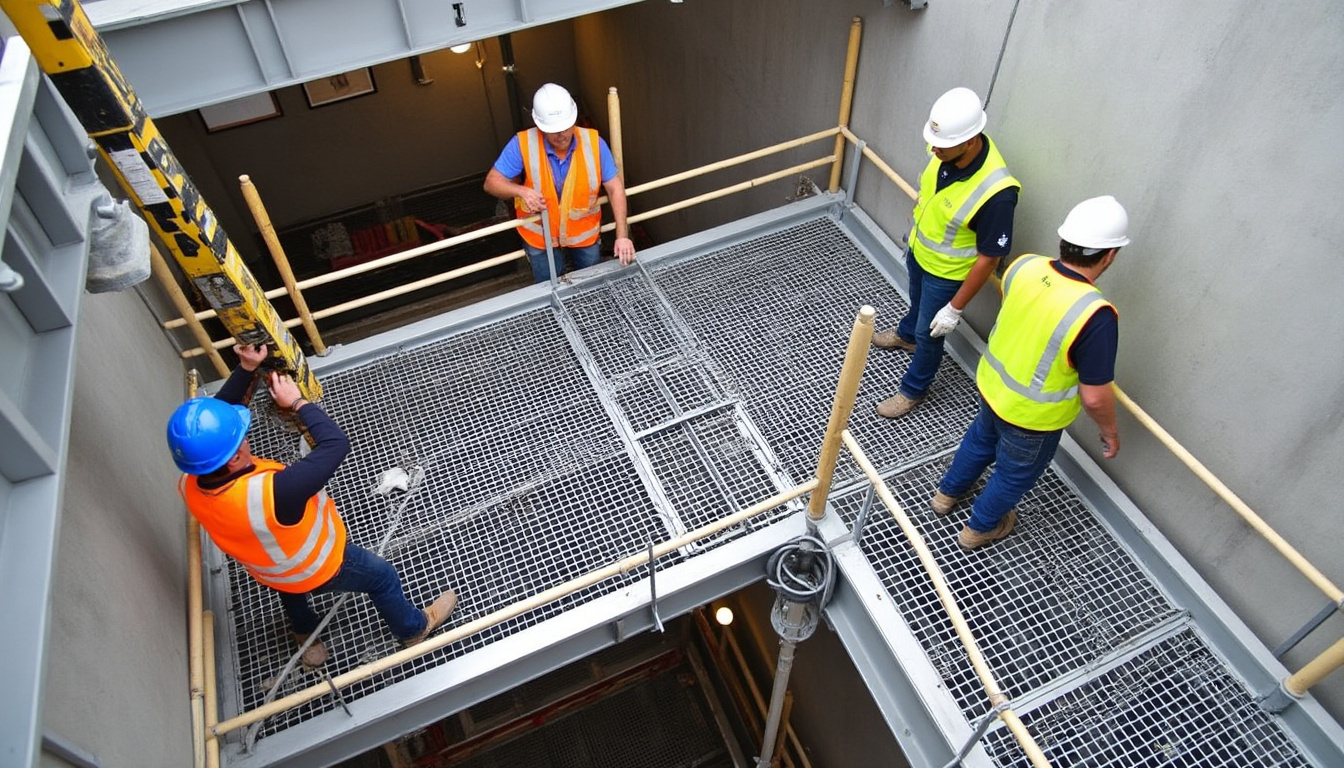 assurez la sécurité de vos escaliers avec notre treillis antichute innovant, spécialement conçu pour protéger les cages d'escalier et prévenir les accidents.