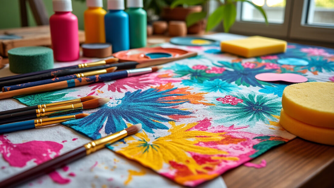 dĂ©couvrez des techniques crĂ©atives pour peindre sur textile et tissu, et donnez vie Ă vos vĂȘtements et accessoires avec des motifs uniques et personnalisĂ©s.