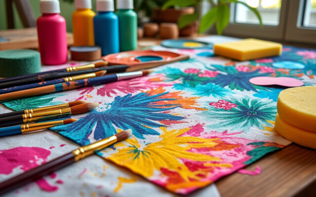découvrez des techniques créatives pour peindre sur textile et tissu, et donnez vie à vos vêtements et accessoires avec des motifs uniques et personnalisés.