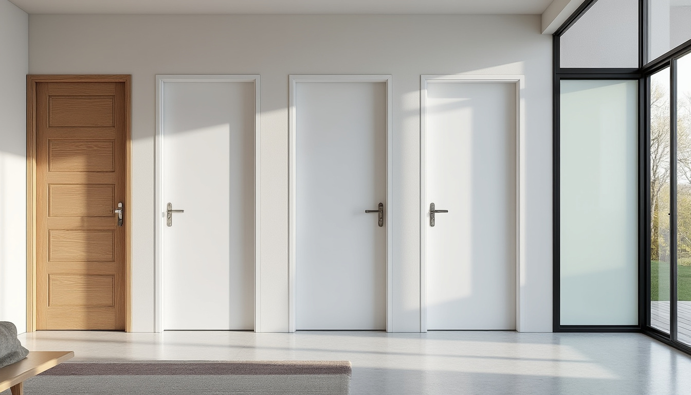comparez les matériaux pour portes intérieures — bois, verre, pvc et autres — selon leur esthétique, leur isolation, leur résistance et leur prix afin de choisir la solution idéale.