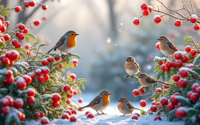découvrez les couvre-sols à baies, parfaits pour nourrir les oiseaux en hiver tout en apportant une touche colorée et décorative à votre jardin.