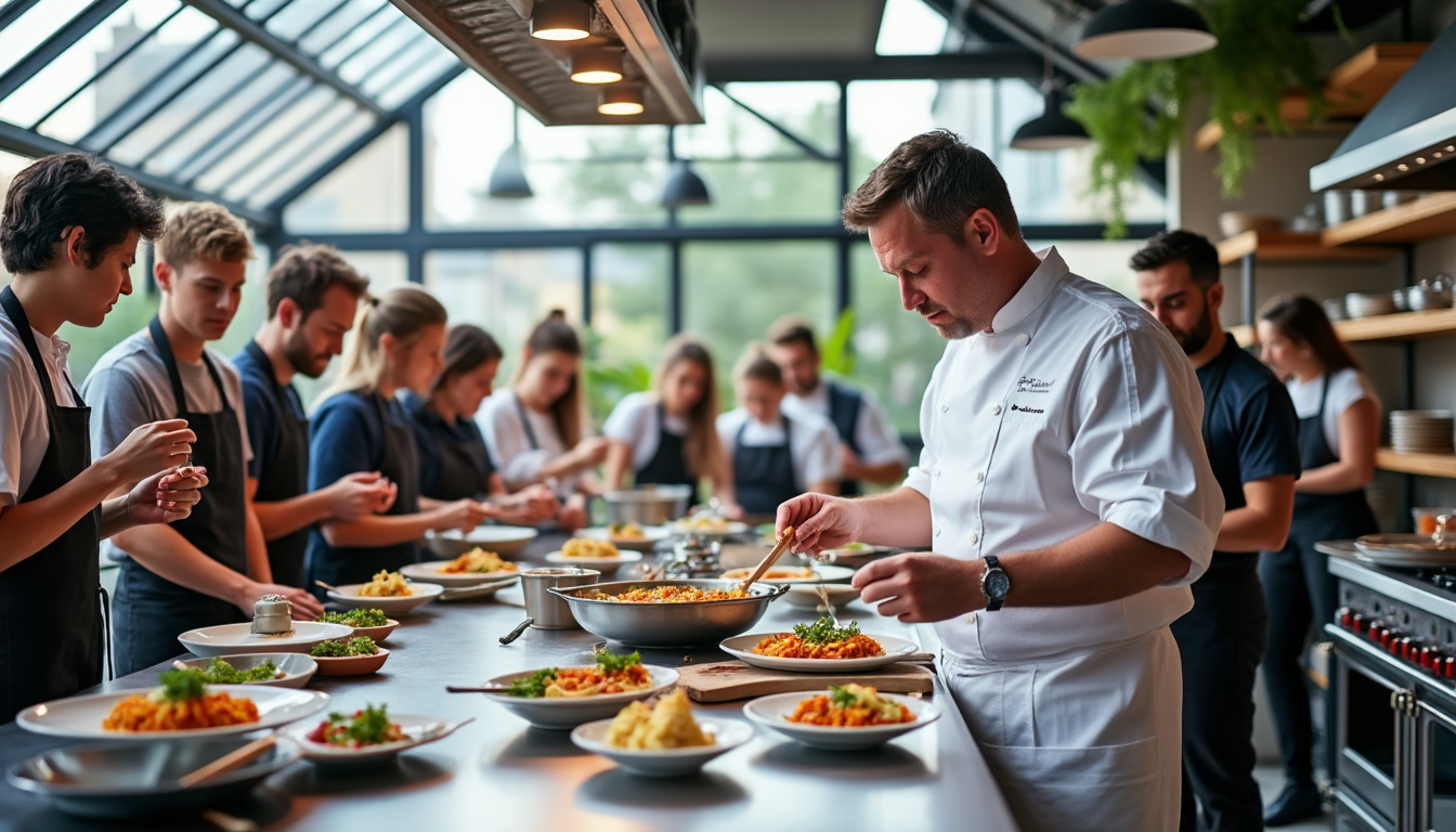 participez à un cours de cuisine unique à paris et apprenez les secrets culinaires de cyril lignac pour sublimer vos plats.