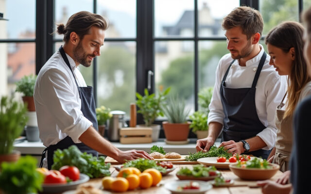 participez à un cours de cuisine unique à paris avec cyril lignac et découvrez ses secrets culinaires pour sublimer vos plats.