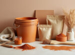 réalisez une peinture naturelle couleur sienne avec ce kit complet à la farine, idéal pour couvrir jusqu’à 15 m².